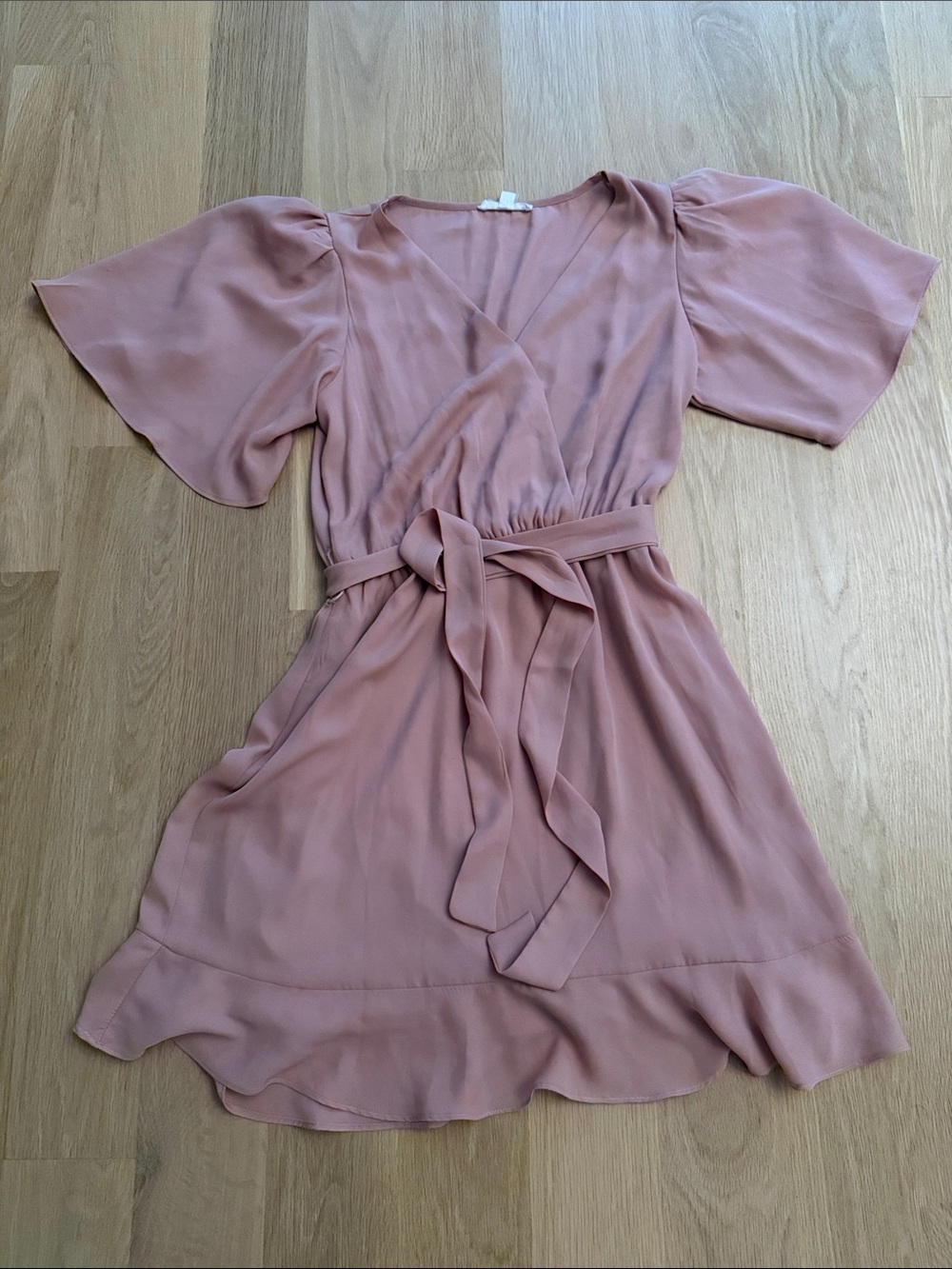 Socialite Wrap Dress in Dusty Rose Pink